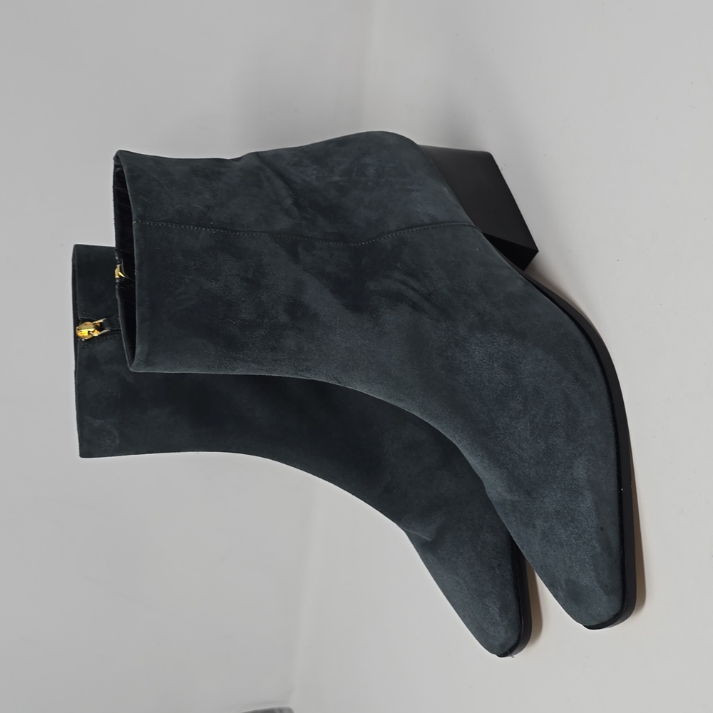 Marion Parke Pauline Suede Smoke Color Ankle Booties Size 40.5